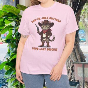 You've Just Buttered Your Last Biscuit Shirt, Funny Cowboy Cat Tshirt
